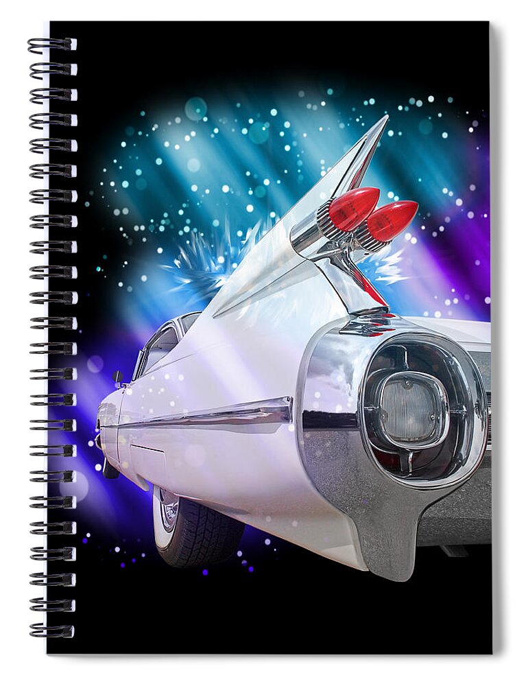 Cadillac Spiral Notebook featuring the photograph Cosmic Cadillac by Gill Billington