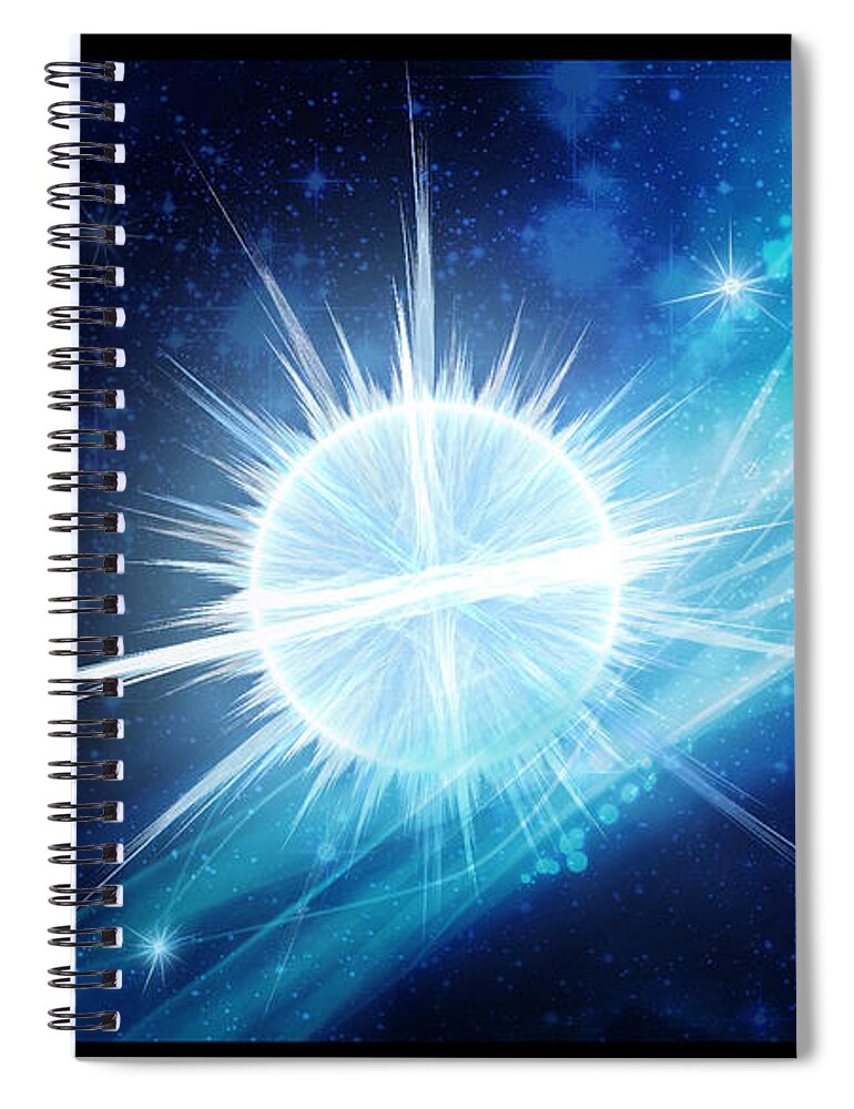 Corporate Spiral Notebook featuring the digital art Cosmic Icestream by Shawn Dall