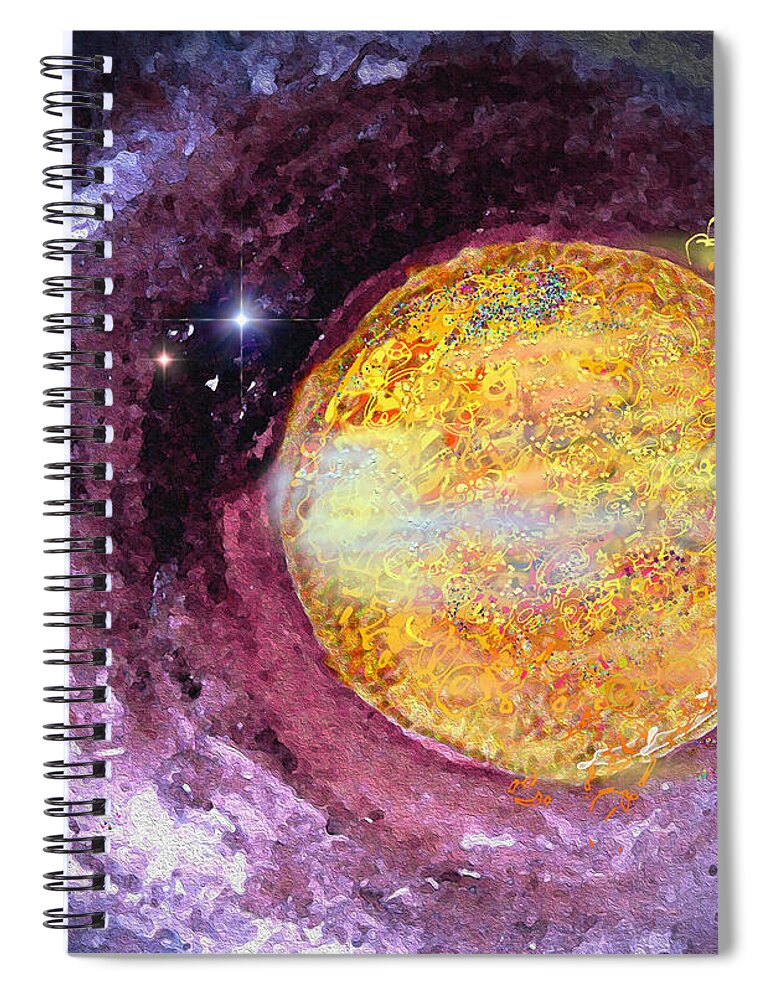 Cosmic Spiral Notebook featuring the photograph Cosmic by Kathy Bassett