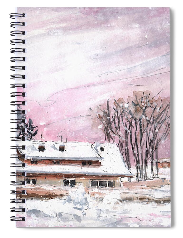 Travel Spiral Notebook featuring the painting Cottage For Girls In The Black Forest In Germany by Miki De Goodaboom