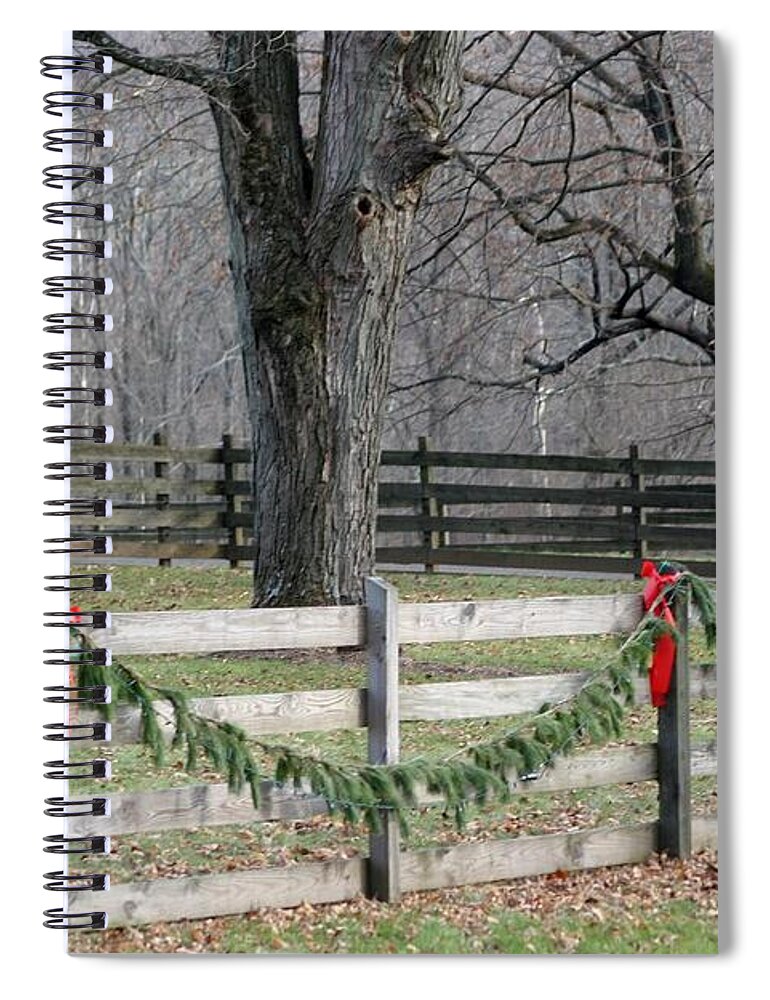 Rural Spiral Notebook featuring the photograph Country Christmas by Living Color Photography Lorraine Lynch