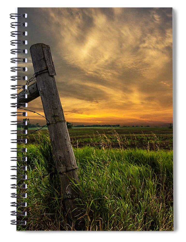 Marshall Spiral Notebook featuring the photograph Country Sunrise by Aaron J Groen