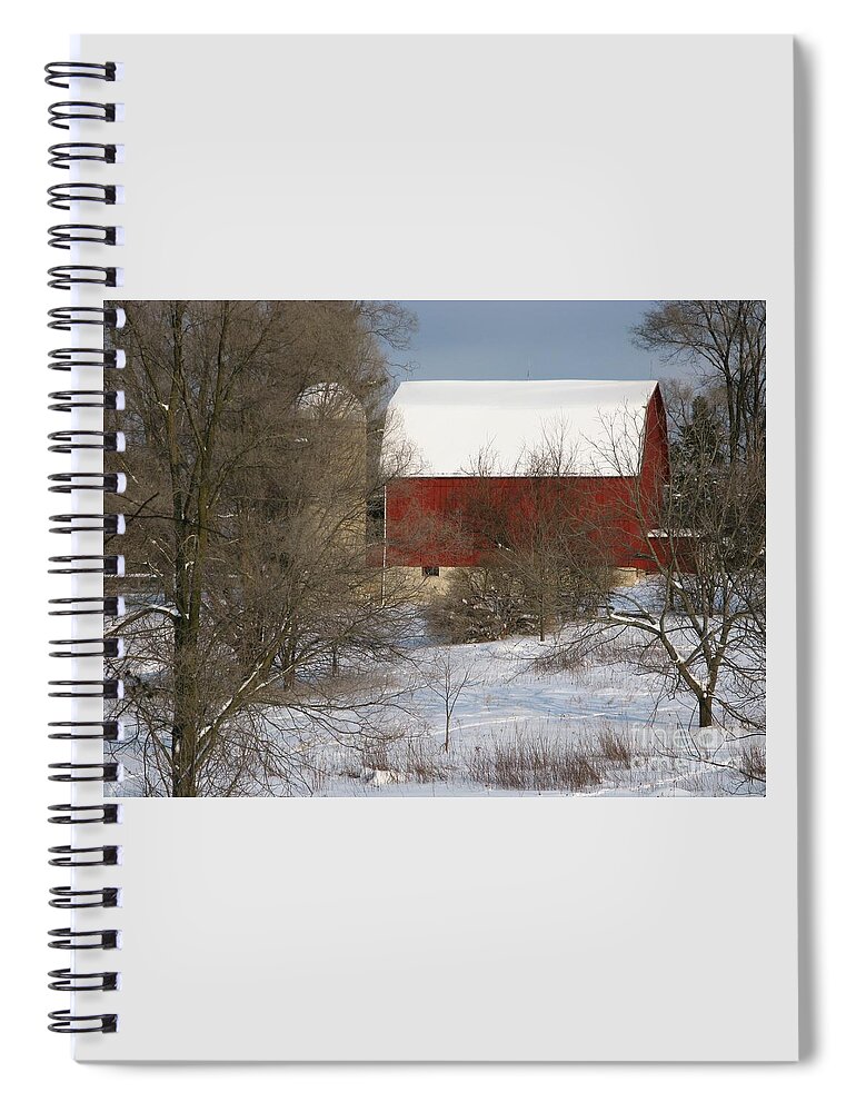 Winter Spiral Notebook featuring the photograph Country Winter by Ann Horn