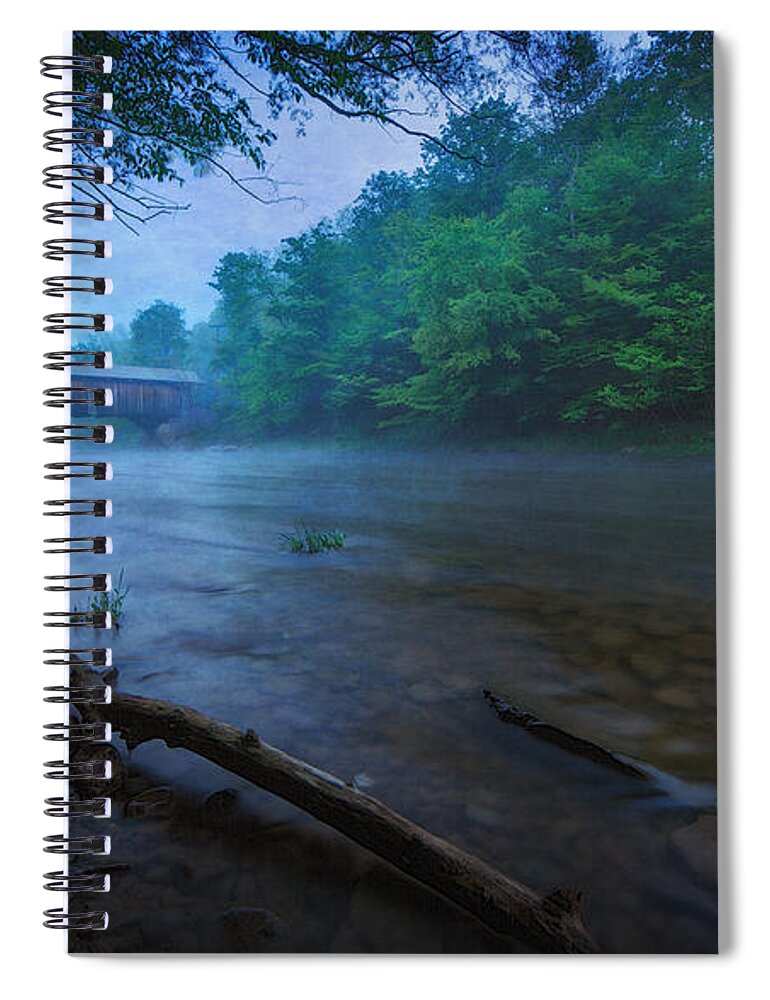 Wooden Spiral Notebook featuring the photograph Covered Bridge by Everet Regal