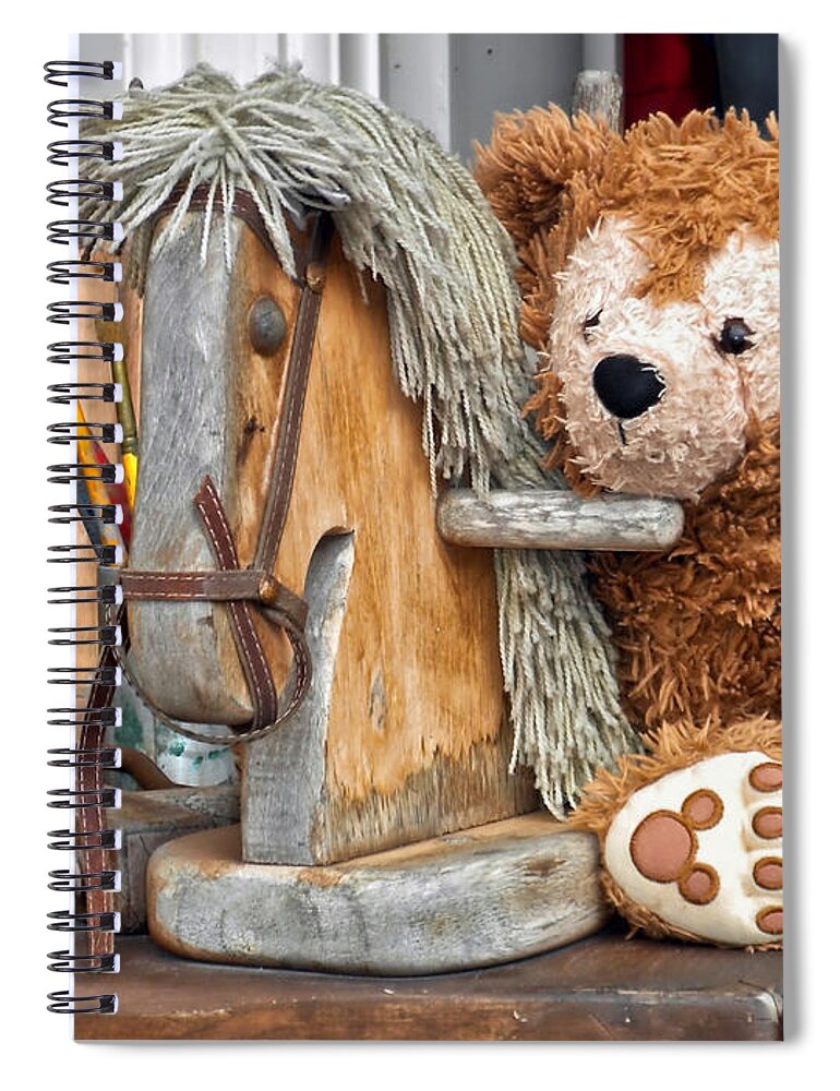 Fantasy Spiral Notebook featuring the photograph Cowboy Bear by Thomas Woolworth