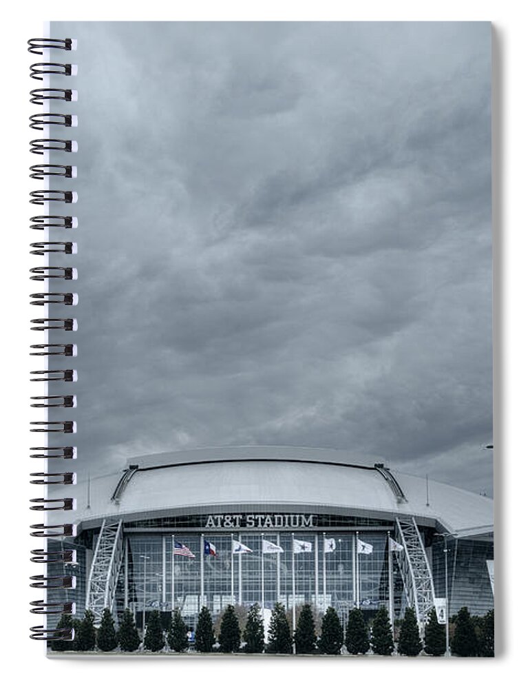 Joan Carroll Spiral Notebook featuring the photograph Cowboy Stadium by Joan Carroll