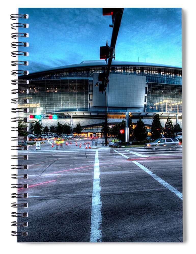 Dallas Cowboys Spiral Notebook featuring the photograph Cowboys Stadium pregame by Jonathan Davison