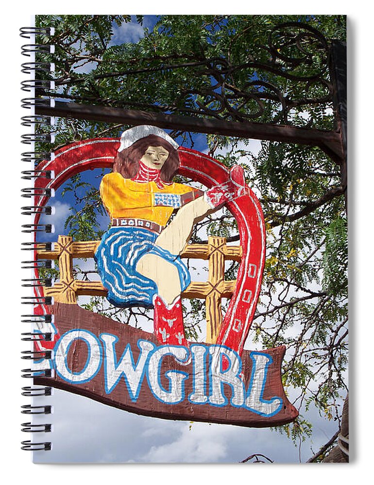 Southwest Spiral Notebook featuring the photograph Cowgirl Cafe by Sylvia Thornton