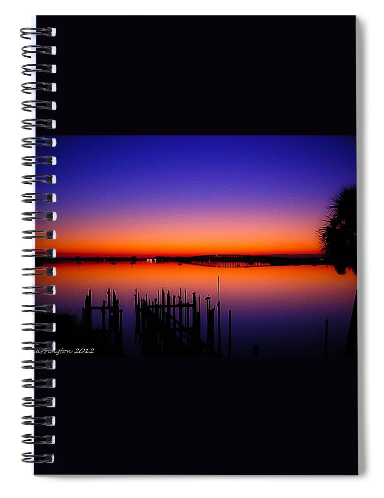 Pier Spiral Notebook featuring the photograph Crack of Dawn by Shannon Harrington