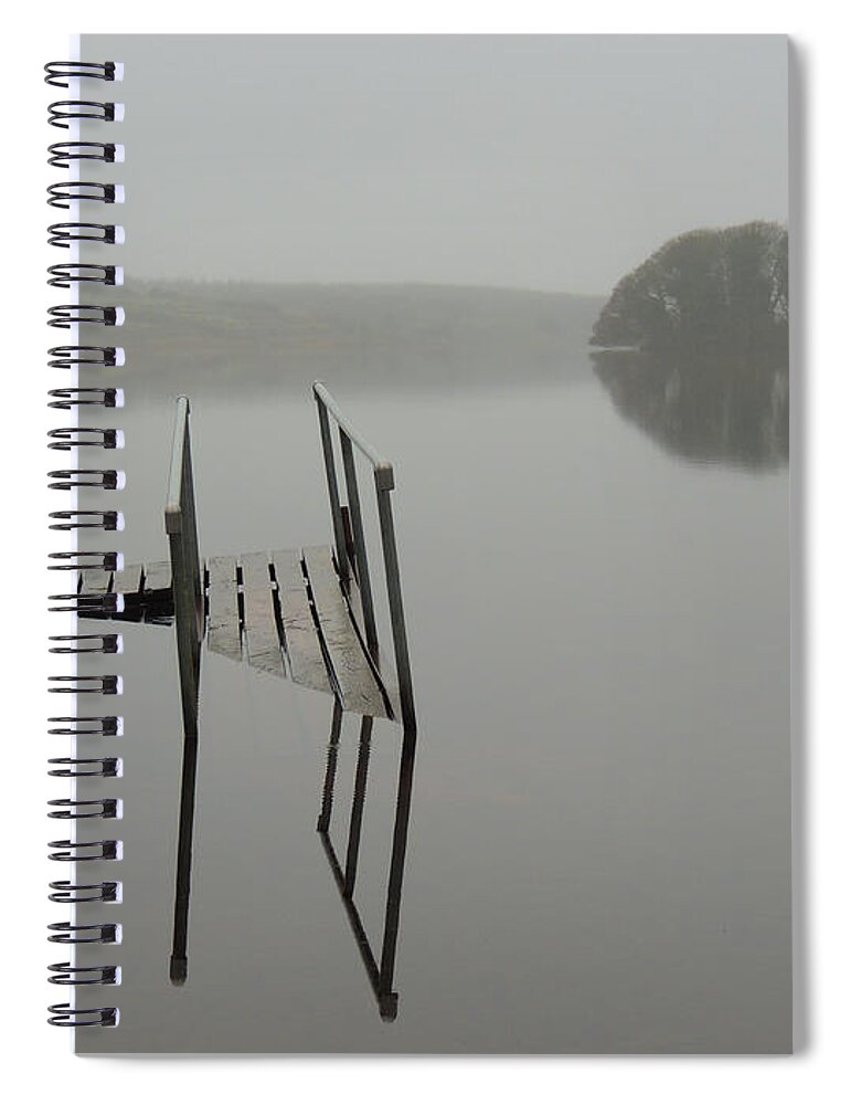 Irish Mist Spiral Notebook featuring the photograph Crannog at Lake Knockalough by James Truett