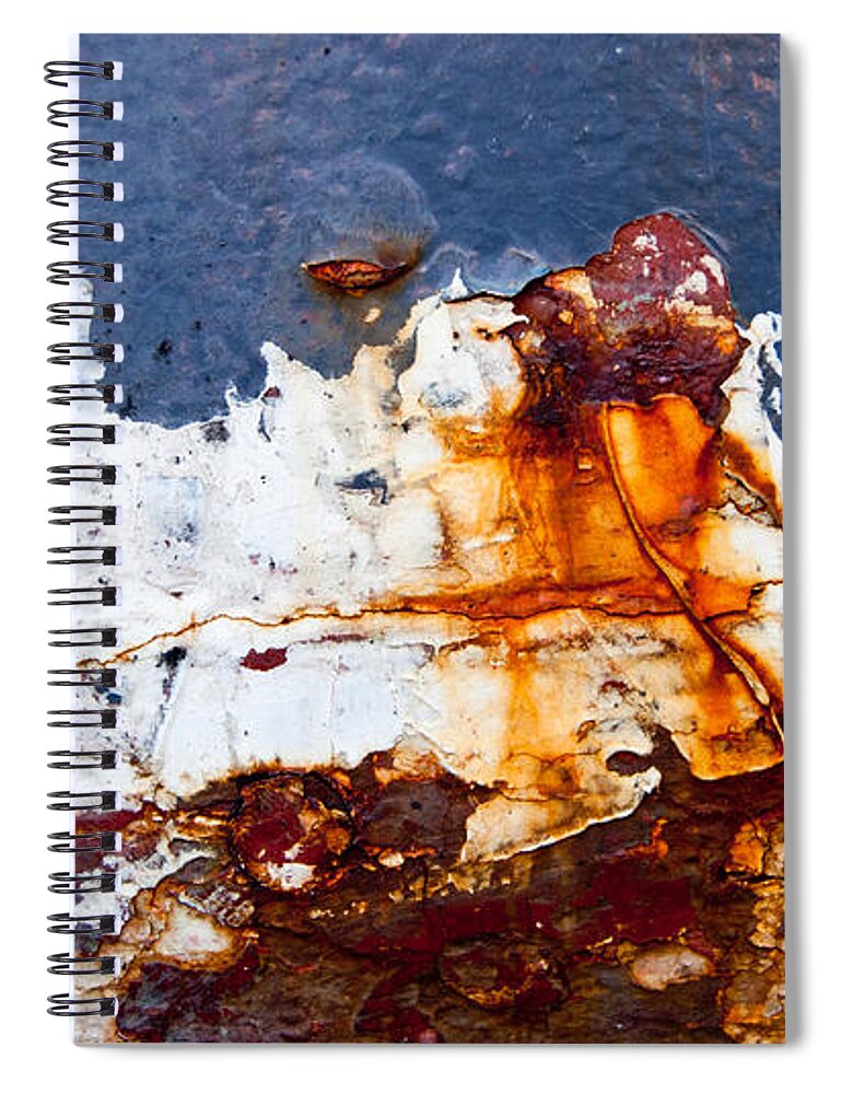 Industrial Spiral Notebook featuring the photograph Crashing Wave Abstract by Jani Freimann