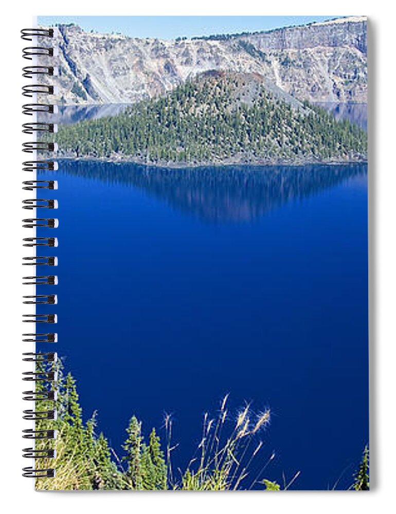 Crater Spiral Notebook featuring the photograph Crater Lake Panorama 090914B by Todd Kreuter
