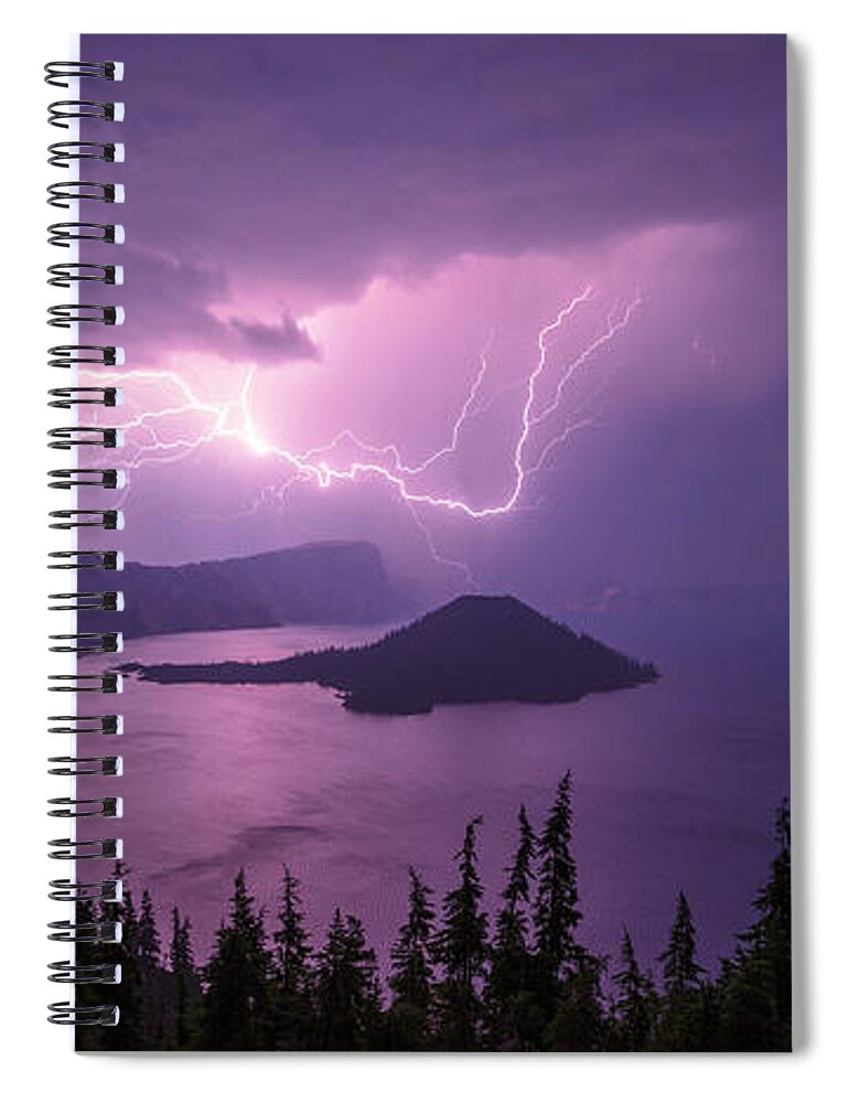 Crater Storm Spiral Notebook featuring the photograph Crater Storm by Chad Dutson