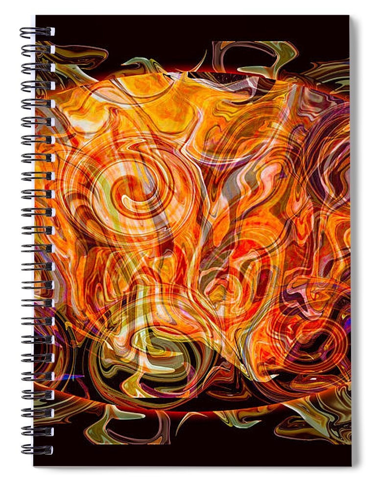 5x7 Spiral Notebook featuring the digital art Creation Abstract Digital Artwork by Omaste Witkowski