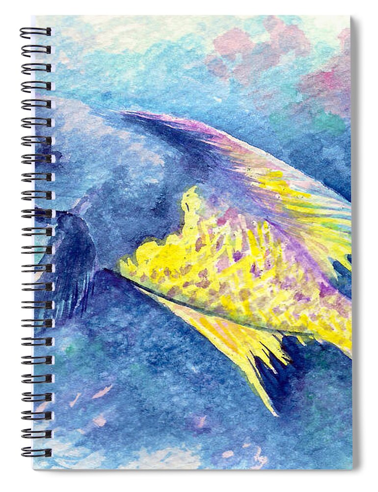 Fish Paintings Spiral Notebook featuring the painting Creole Wrasse by Ashley Kujan