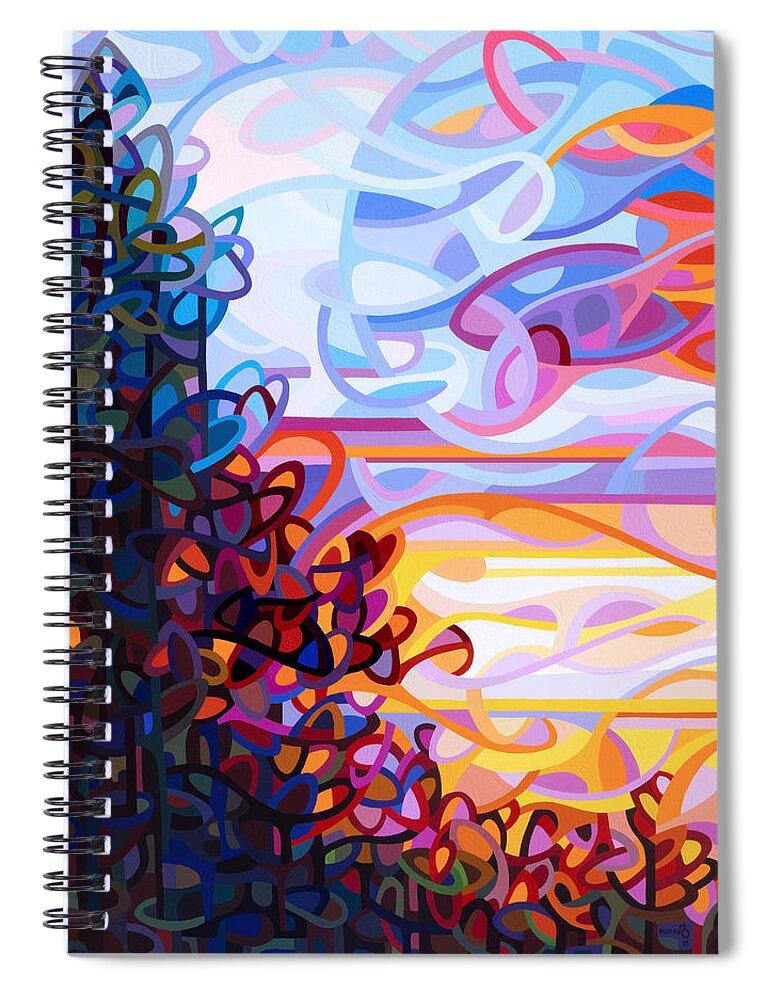 Art Spiral Notebook featuring the painting Crescendo by Mandy Budan