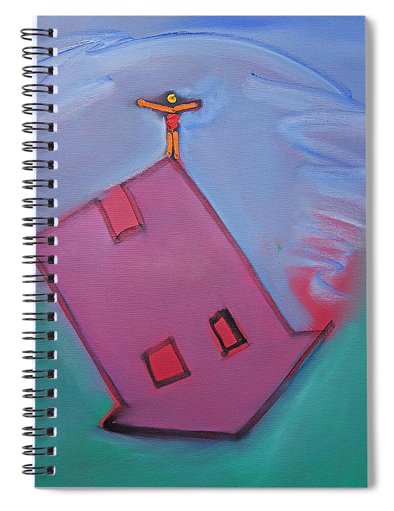 Boy Spiral Notebook featuring the painting Crest by Charles Stuart