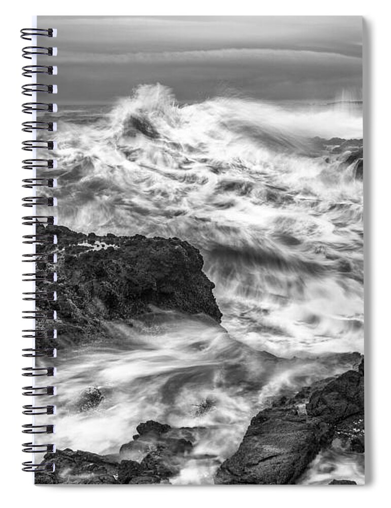 Wave Spiral Notebook featuring the photograph Cresting Wave by Jon Glaser
