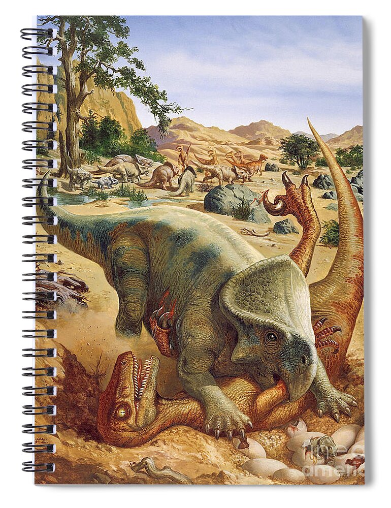 Illustration Spiral Notebook featuring the photograph Cretaceous Period Landscape by Publiphoto
