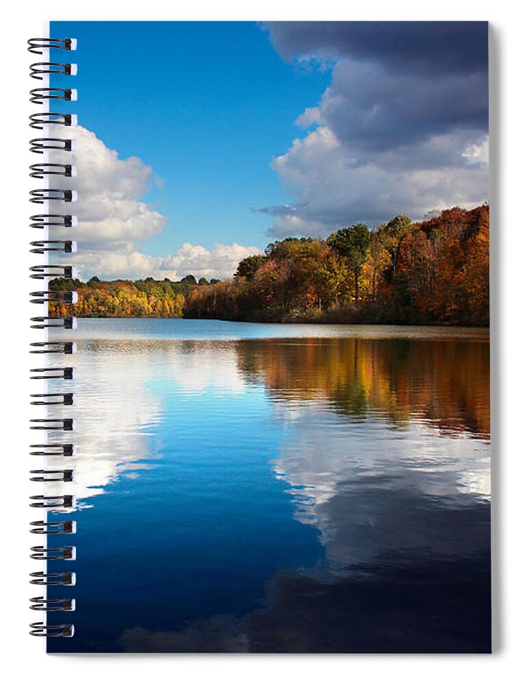  Spiral Notebook featuring the photograph Crisp Autumn Blue by Rob Blair