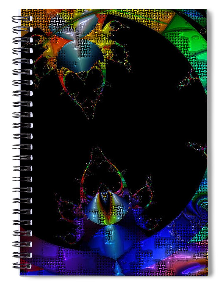 Fractal Spiral Notebook featuring the digital art Critter Love by Claire Bull