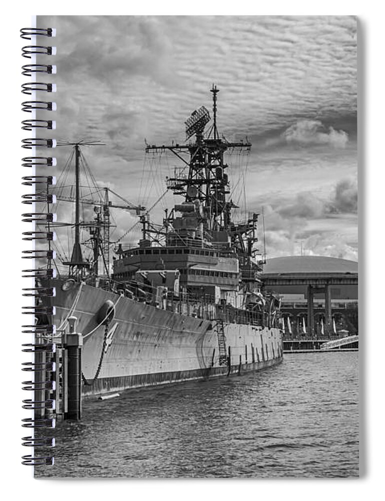 Buffalo Spiral Notebook featuring the photograph Croaker and Little Rock by Guy Whiteley