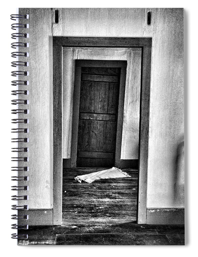 Door Spiral Notebook featuring the photograph Crooked Door by Ron Weathers