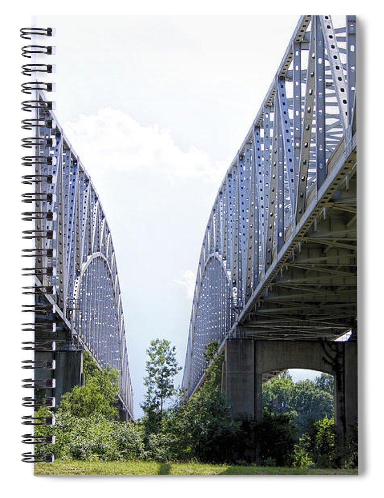Bridge Spiral Notebook featuring the photograph Crossing Over by Cricket Hackmann
