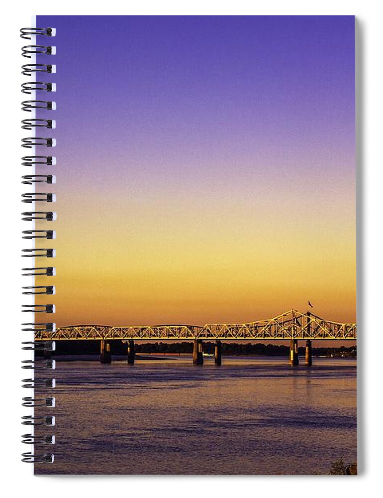 Mississippi River Spiral Notebook featuring the photograph Crossing the Mississippi by Barry Jones