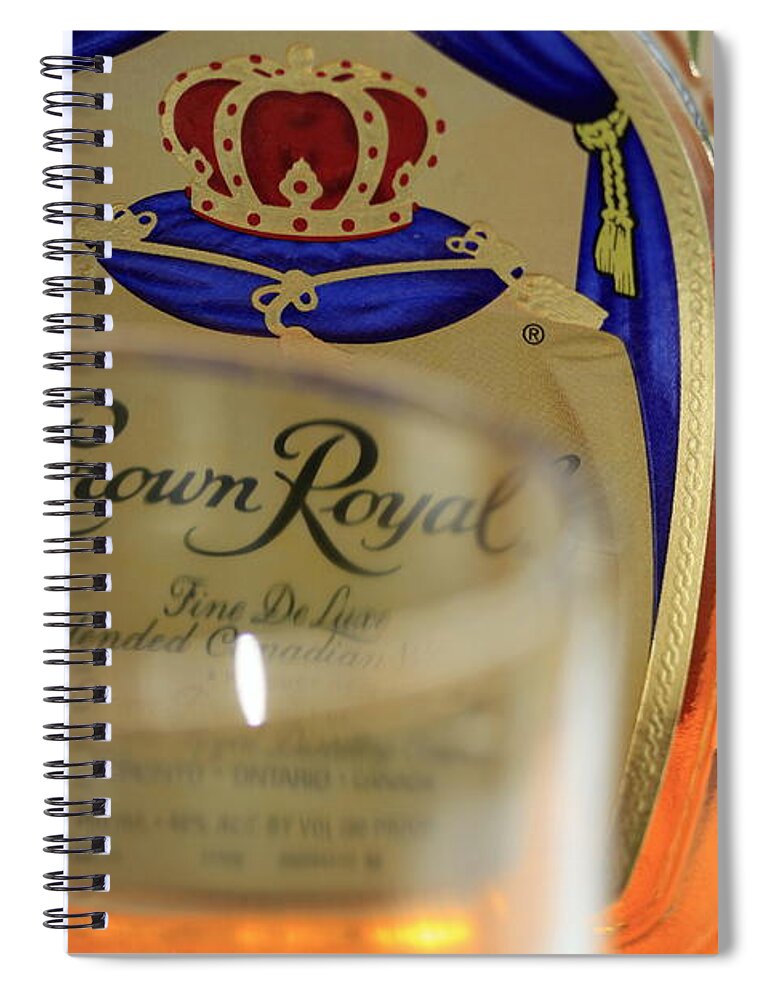Crown Royal Spiral Notebook featuring the photograph Crown Royal Canadian Whisky by Valerie Collins