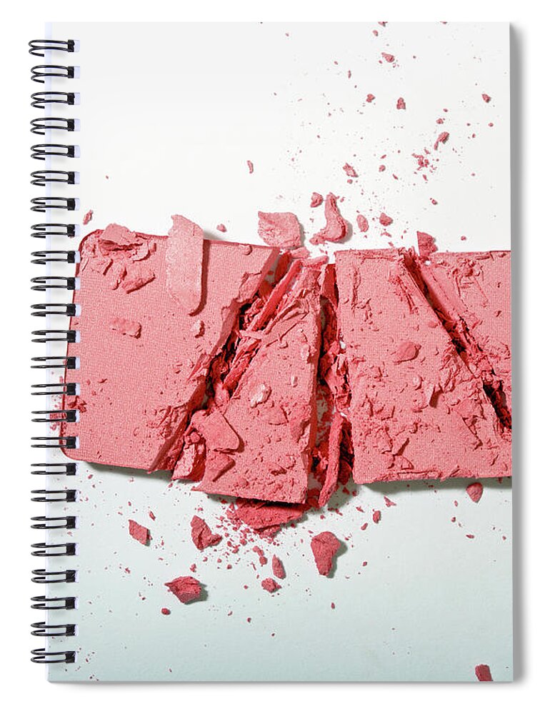 White Background Spiral Notebook featuring the photograph Crushed Powder Blush by Larry Washburn