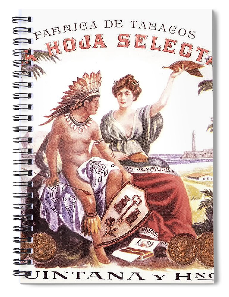 Cuban-cigars Spiral Notebook featuring the photograph Cuban La Hoja Selecta Cigars Image Art by Jo Ann Tomaselli