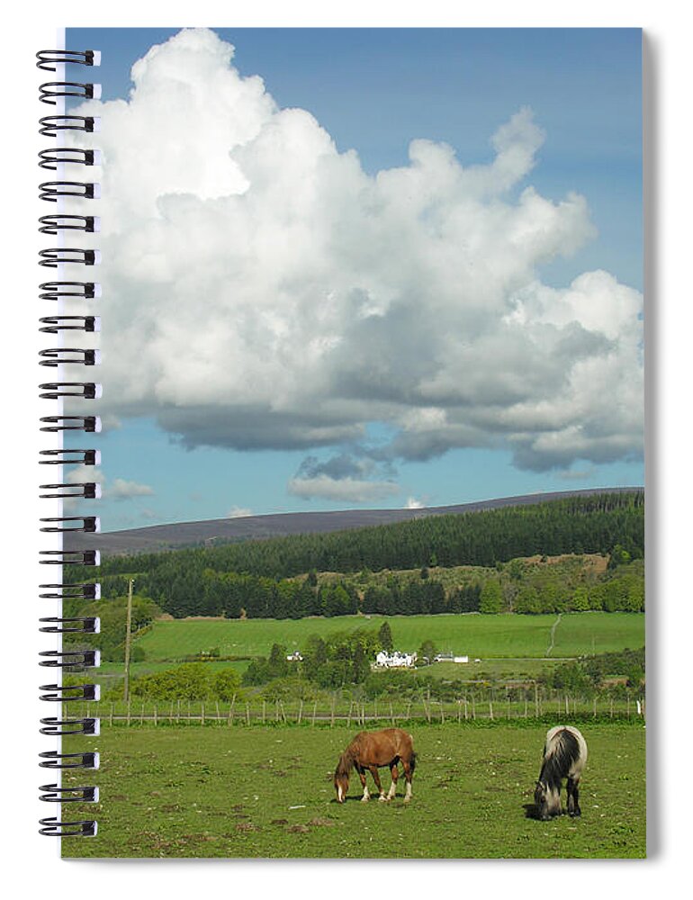Cumulus Spiral Notebook featuring the photograph Cumulus Clouds in June by Phil Banks