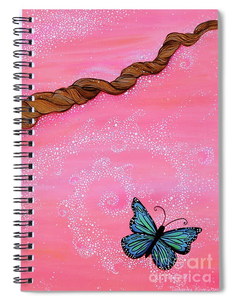 Cypress Paintings Spiral Notebook featuring the painting Cypress Wand by Deborha Kerr