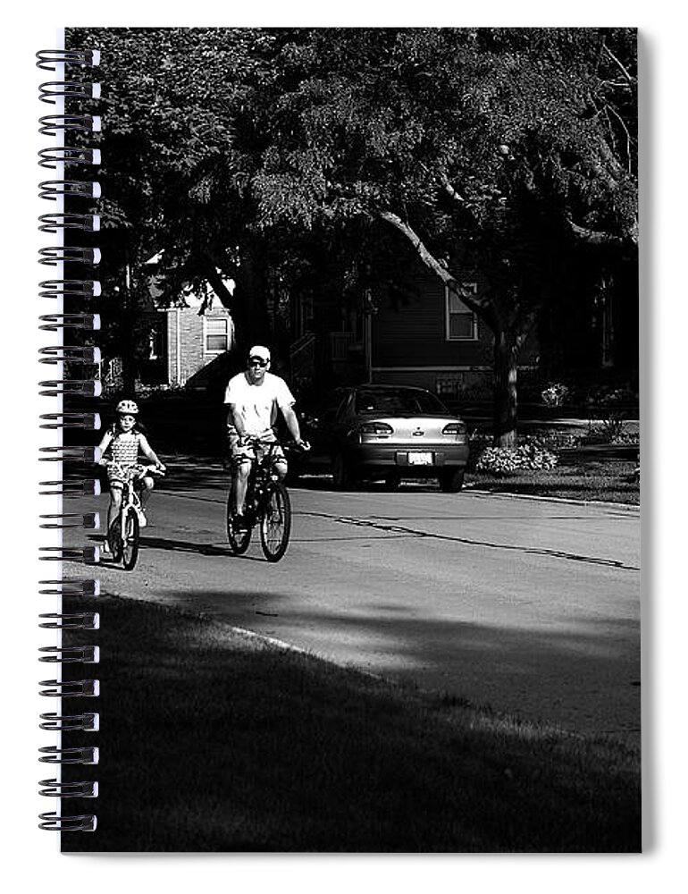 Frank-j-casella Spiral Notebook featuring the photograph Daddy's Shadow by Frank J Casella