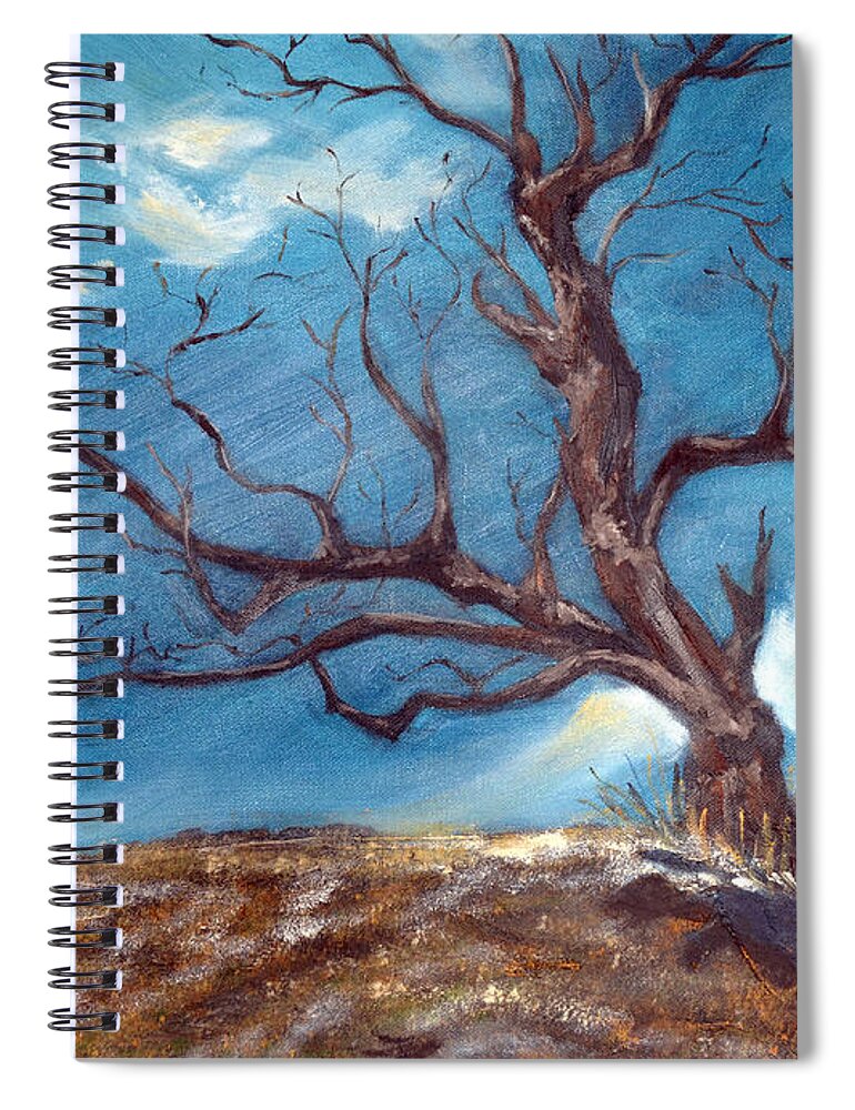 Tree Spiral Notebook featuring the painting Daddy's Tree by Meaghan Troup