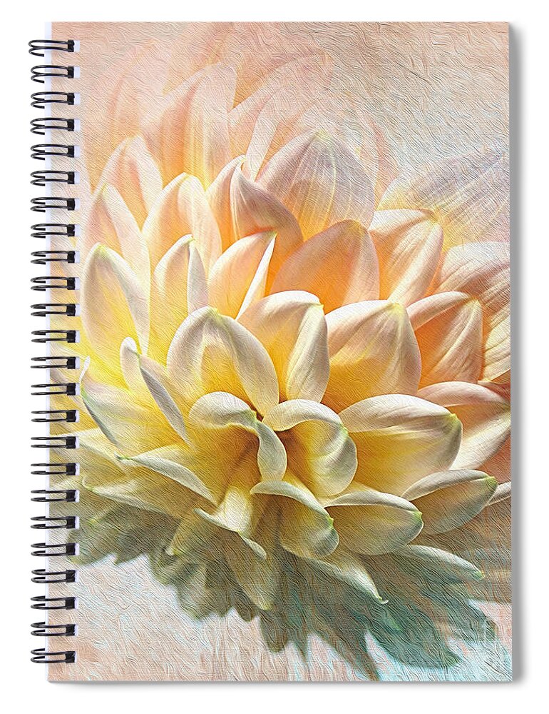 Photography Spiral Notebook featuring the photograph Dahlia Art by Kaye Menner