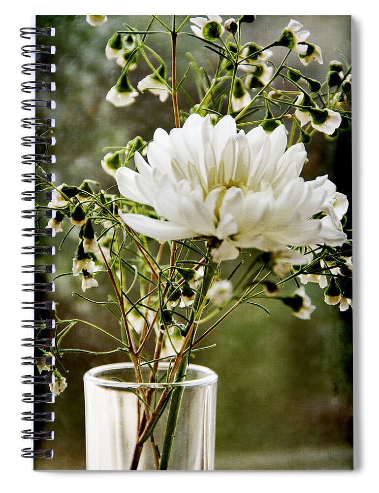 Daisy Spiral Notebook featuring the photograph Daisy Mum 3 by Angelina Tamez