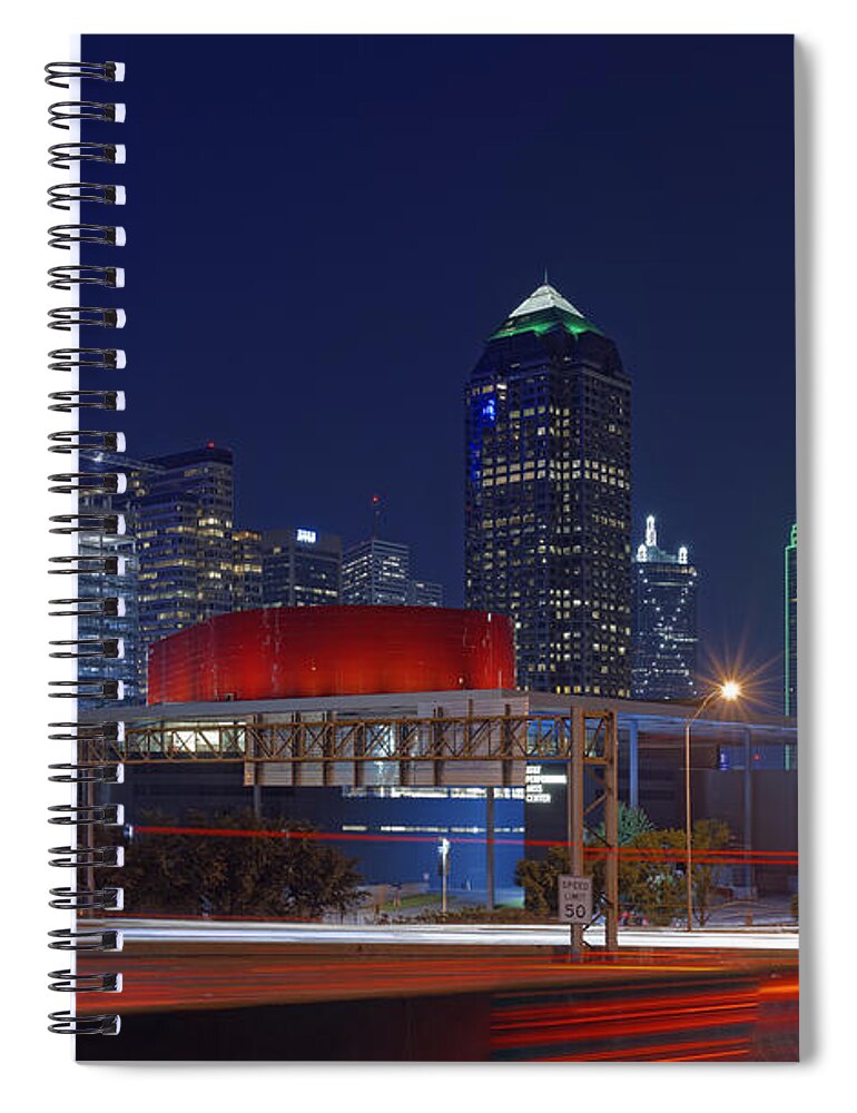 Dallas Spiral Notebook featuring the photograph Dallas Arts District At Night HD by Jonathan Davison