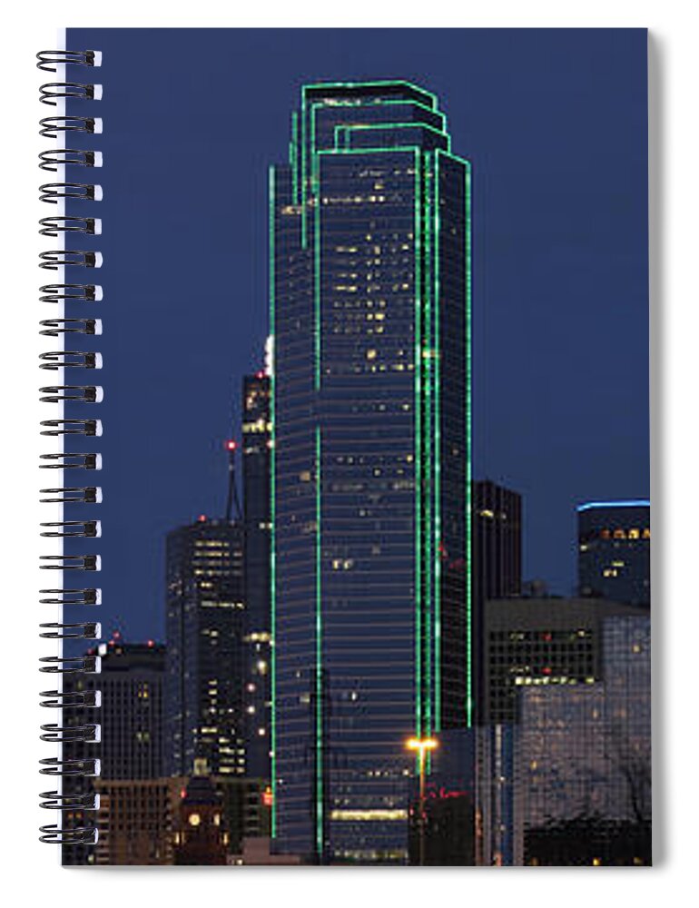 Dallas Spiral Notebook featuring the photograph Dallas Skyline by Jonathan Davison