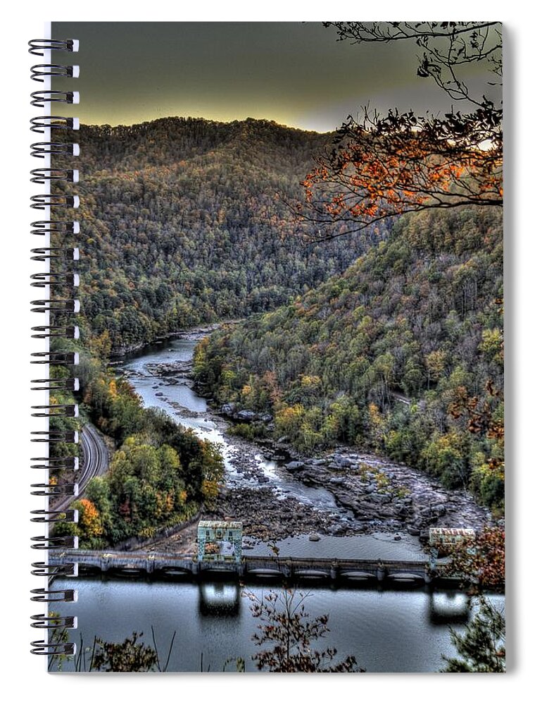 River Spiral Notebook featuring the photograph Dam in the Forest by Jonny D