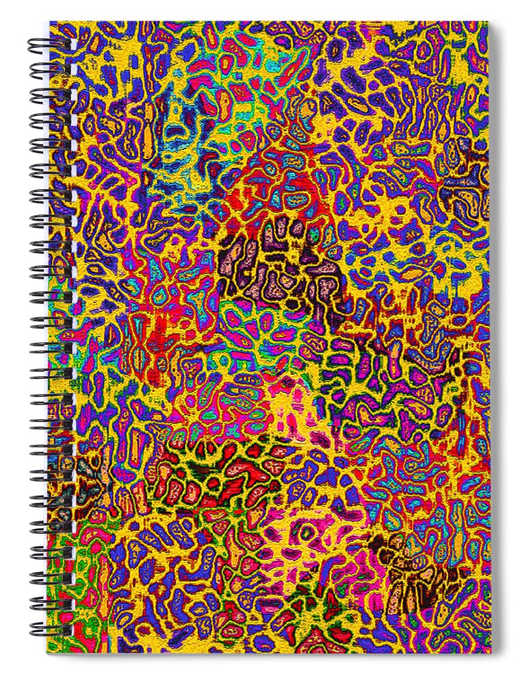  Spiral Notebook featuring the painting Dance of Life 4 by Steve Fields
