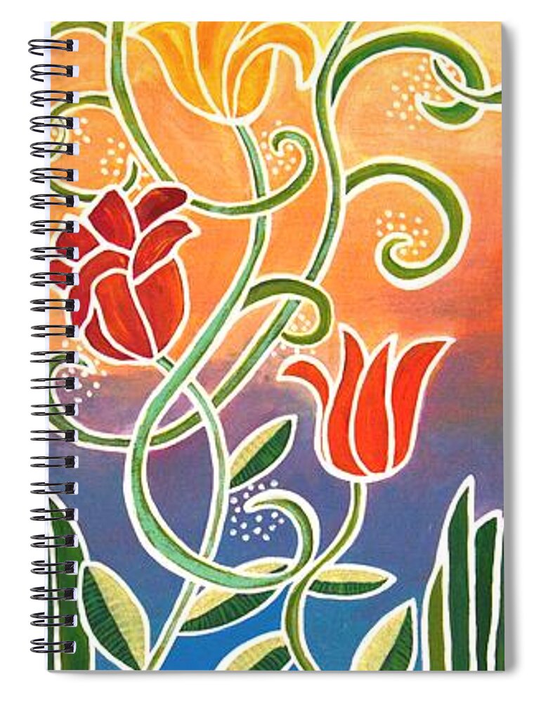 Dance Spiral Notebook featuring the painting Dance with Me by Linda Bailey