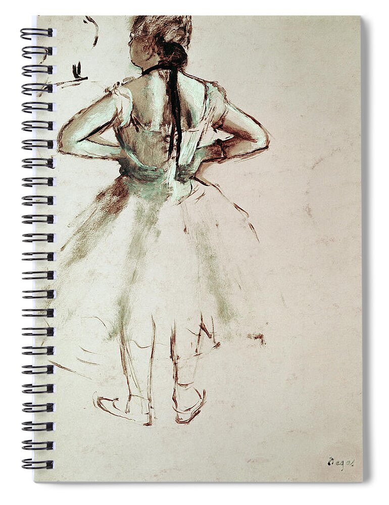 Degas Spiral Notebook featuring the painting Dancer Viewed From The Back by Edgar Degas