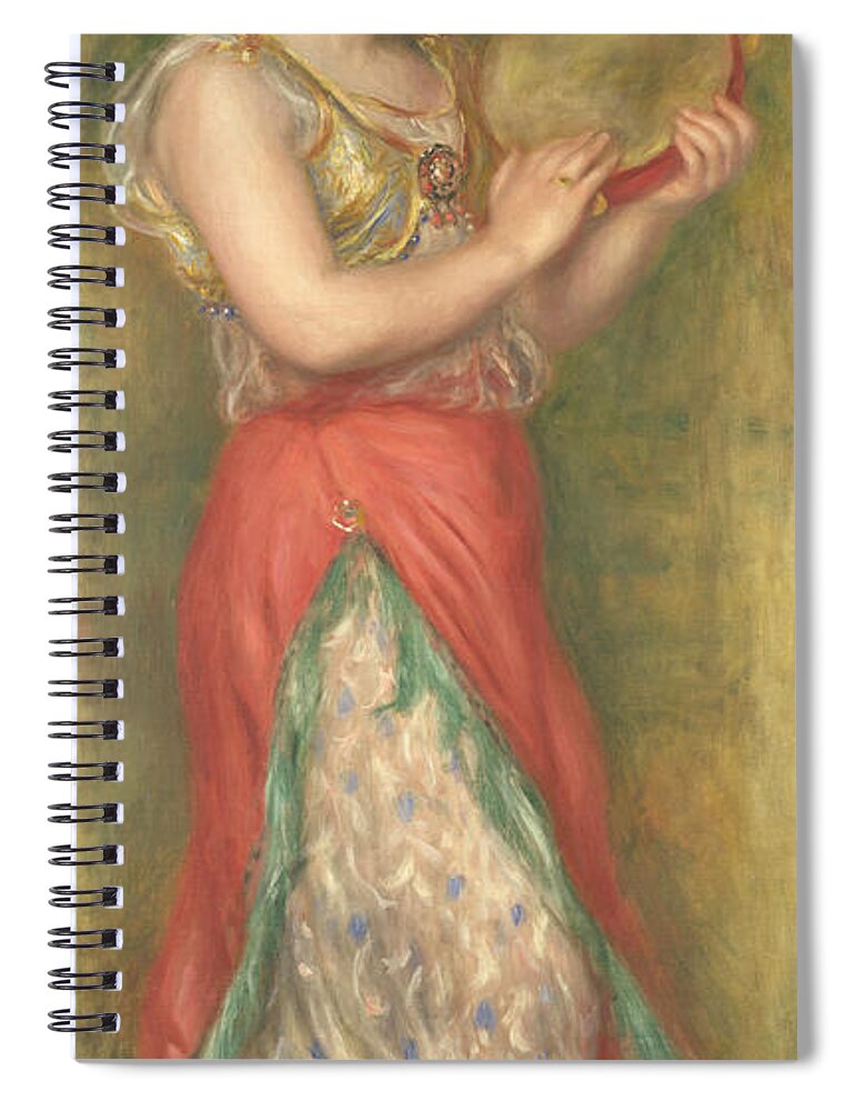 Pierre-auguste Renoir Spiral Notebook featuring the painting Dancing Girl with Tambourine by Pierre-Auguste Renoir