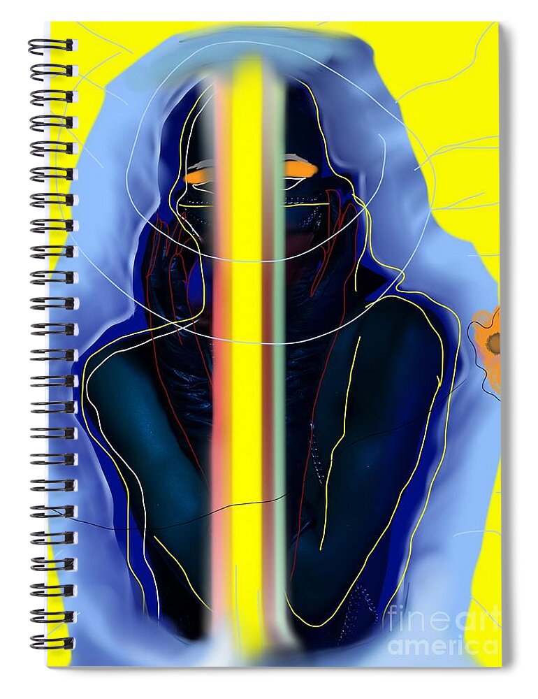Abstract Spiral Notebook featuring the photograph Dante Inferno by Maria Lankina