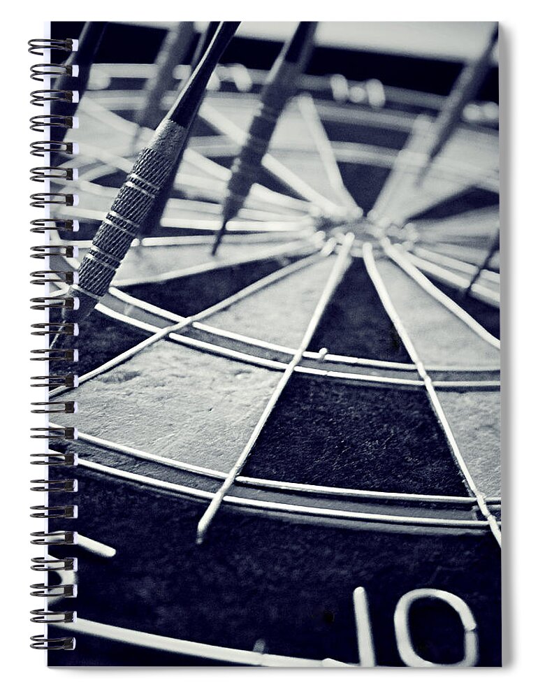 Darts Spiral Notebook featuring the photograph Darts Anyone by Trish Mistric