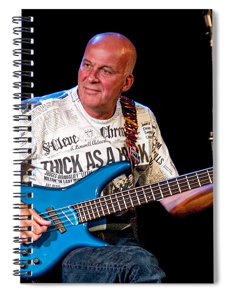 Art Spiral Notebook featuring the photograph Dave Pegg Bass Player for Fairport Convention and Jethro Tull by Randall Nyhof