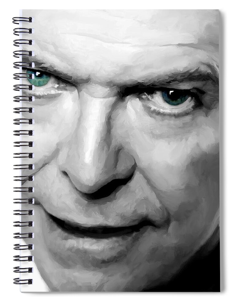 David Bowie Spiral Notebook featuring the digital art David Bowie in clip Valentine's Day - 1 by Gabriel T Toro