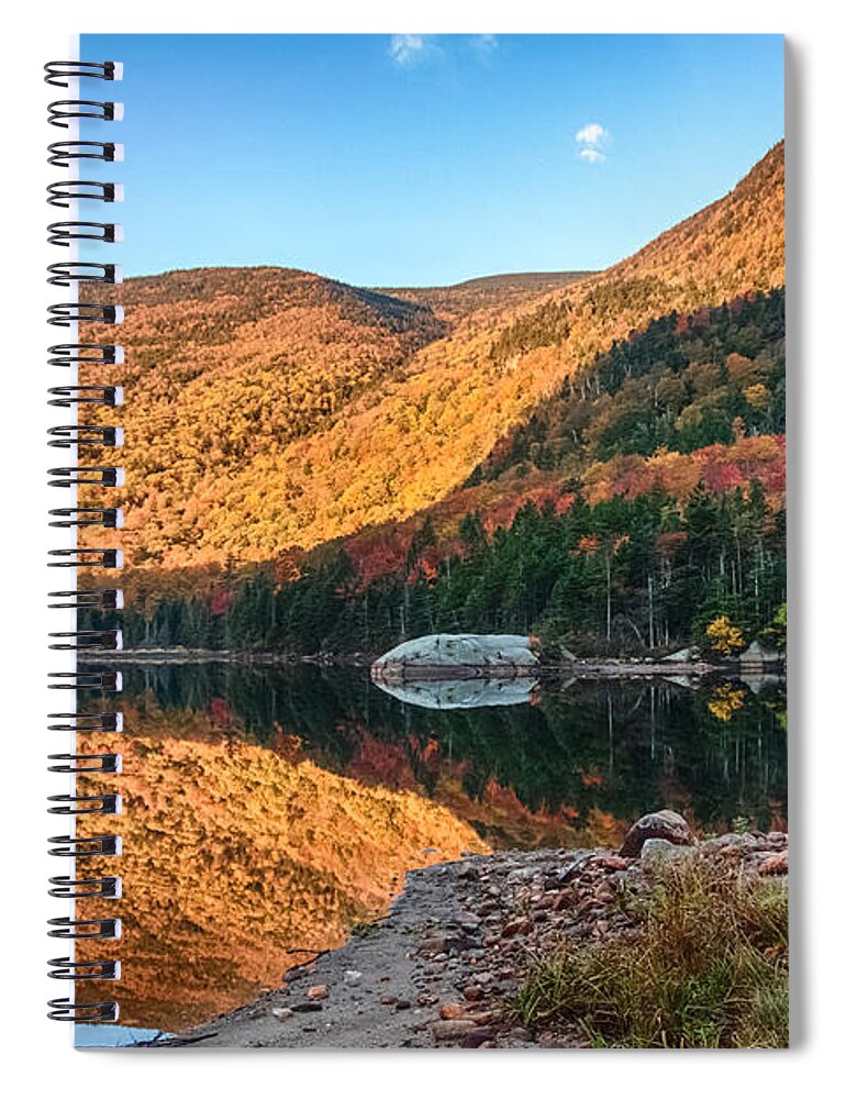 Autumn Spiral Notebook featuring the photograph Dawn over Kinsman Notch by Jeff Folger